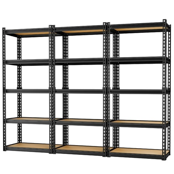 LEVELEVE 5-Tier Heavy Duty Storage Shelf, 2000LBS Load Capacity - Adjustable Metal Utility Rack for Garage, Kitchen, Pantry & More