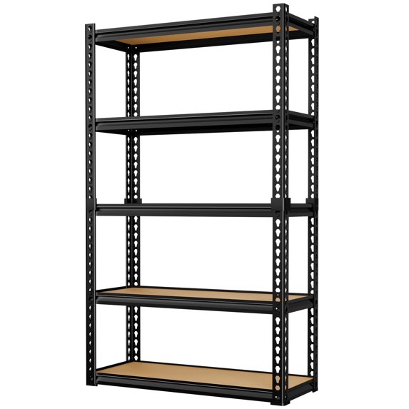 LEVELEVE 5-Tier Heavy Duty Storage Shelf, 2000LBS Load Capacity - Adjustable Metal Utility Rack for Garage, Kitchen, Pantry & More