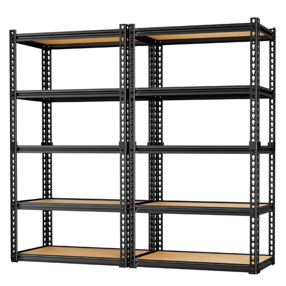 LEVELEVE 5-Tier Heavy Duty Storage Shelf, 2000LBS Load Capacity - Adjustable Metal Utility Rack for Garage, Kitchen, Pantry & More