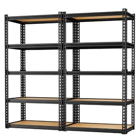 LEVELEVE 5-Tier Heavy Duty Storage Shelf, 2000LBS Load Capacity - Adjustable Metal Utility Rack for Garage, Kitchen, Pantry & More