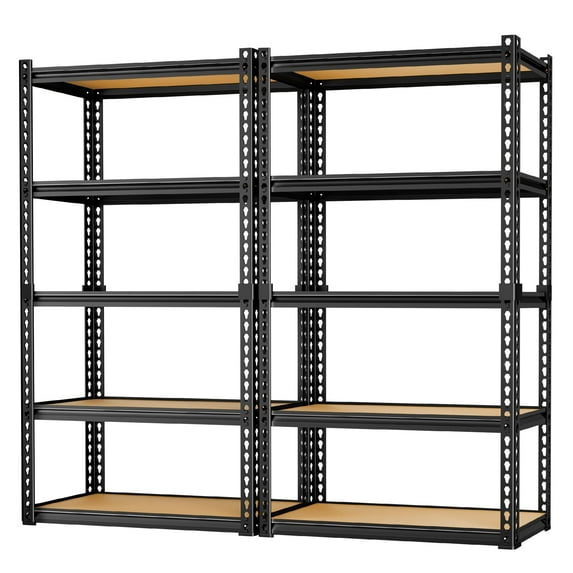 LEVELEVE 5-Tier Heavy Duty Storage Shelf, 2000LBS Load Capacity - Adjustable Metal Utility Rack for Garage, Kitchen, Pantry & More