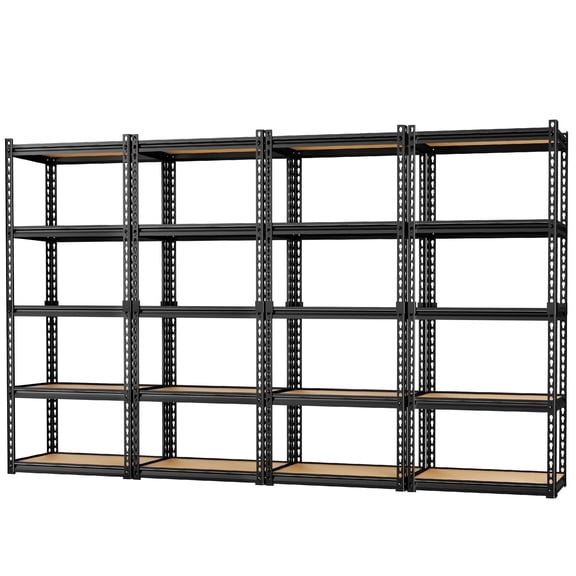 LEVELEVE 5-Tier Heavy Duty Storage Shelf, 2000LBS Load Capacity - Adjustable Metal Utility Rack for Garage, Kitchen, Pantry & More