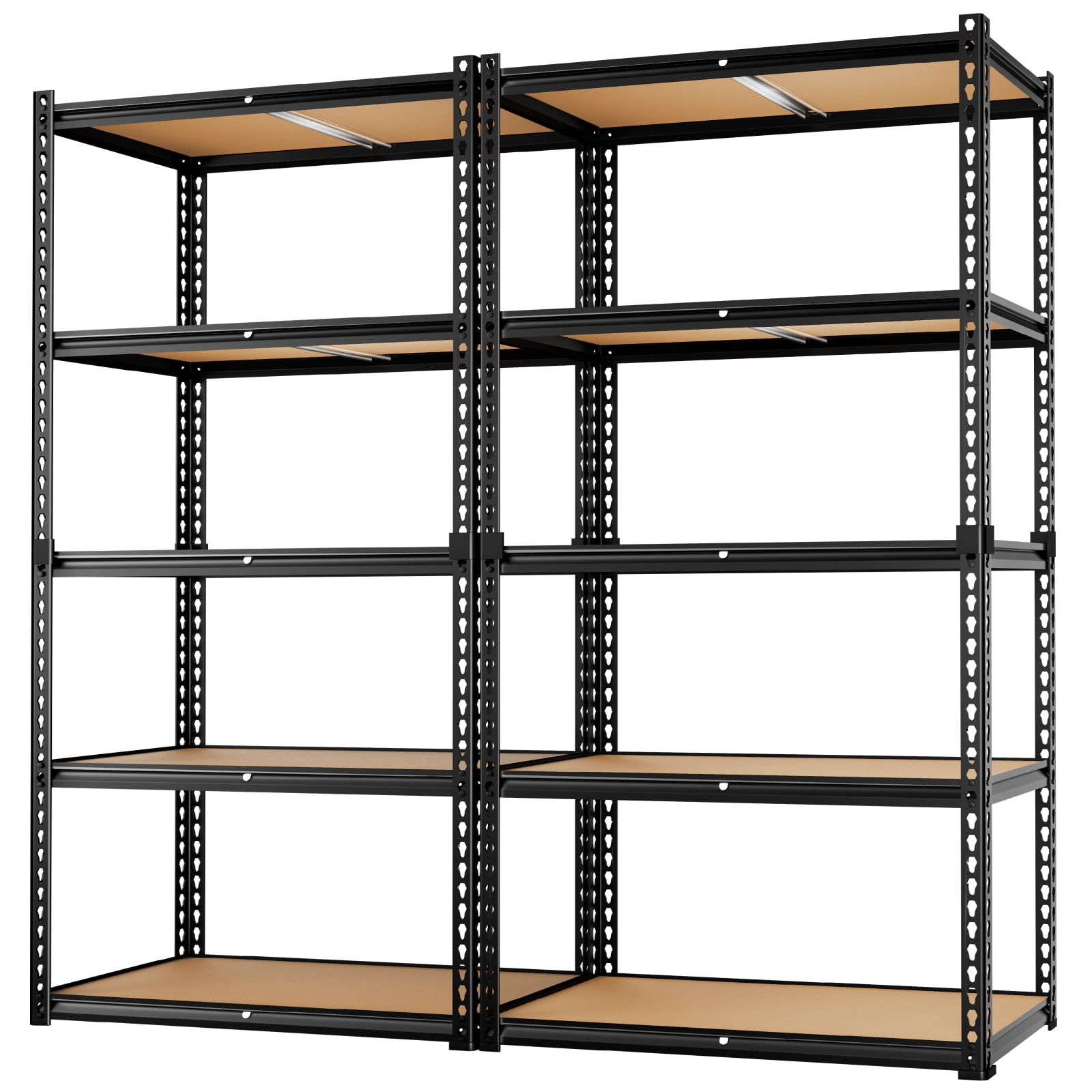 LEVELEVE 5-Tier Storage Shelf, Adjustable Metal Utility Rack, 12"D x 30"W x 60"H for Garage, Kitchen, Pantry & More, 2 Pack