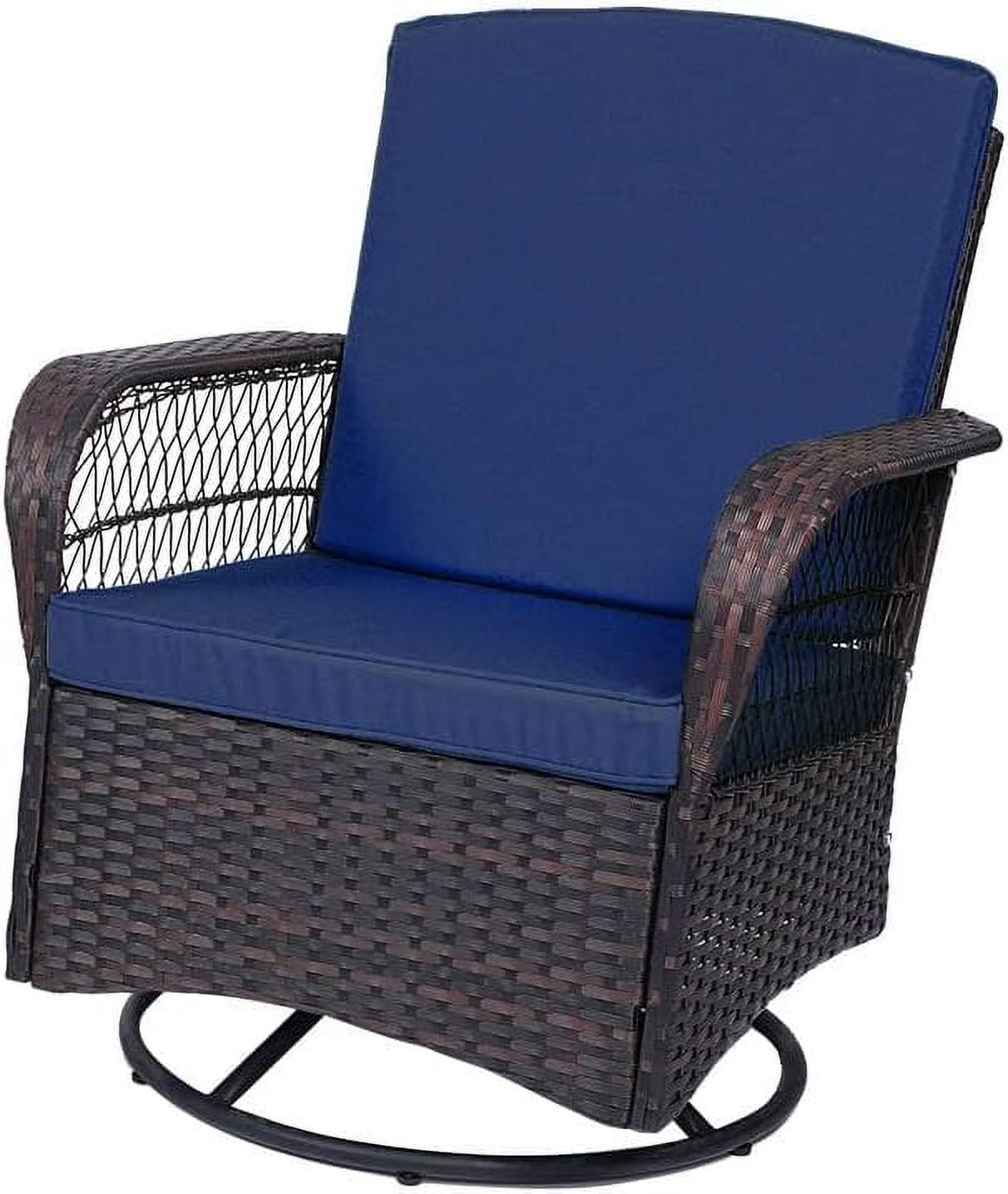 LEVELEVE Patio Rocking Swivel Chairs Outdoor Conversation Bistro Set PE