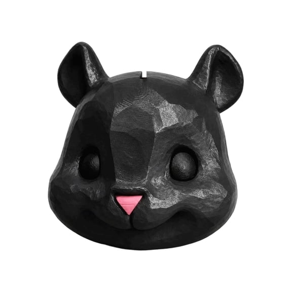 LEVEO Animal Head Squirrel Feeder,Squirrel Head Feeder,Funny Animal Face Hanging Feeder for Outdoor Garden(Black)