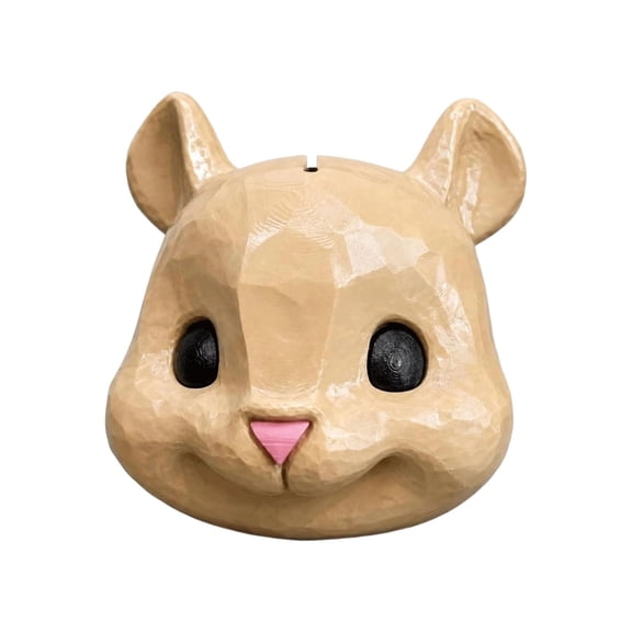 LEVEO Animal Head Squirrel Feeder,Squirrel Head Feeder,Funny Animal Face Hanging Feeder for Outdoor Garden(Khaki)
