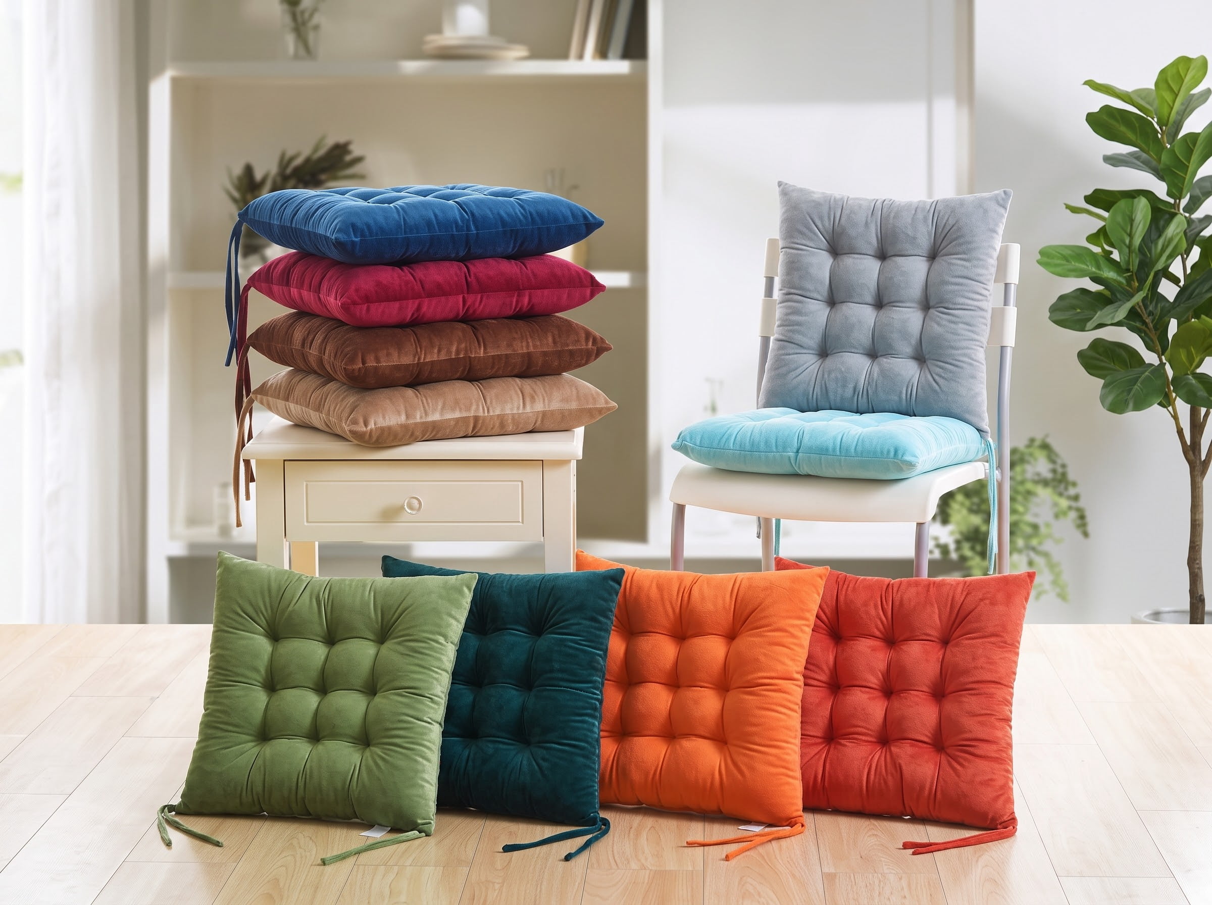 LEVEO Square Seat Cushion Chair Pads,Chair Cushions for Dining Chairs ...