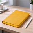 LEVEO Yellow Blank Notebook with White Gel Pen,Writing & Sketch Journal ...
