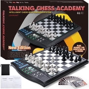LEVEROAM Talking Electronic Chess Set LC01 Powerful AI Chessboard Game with Magnetic Pieces