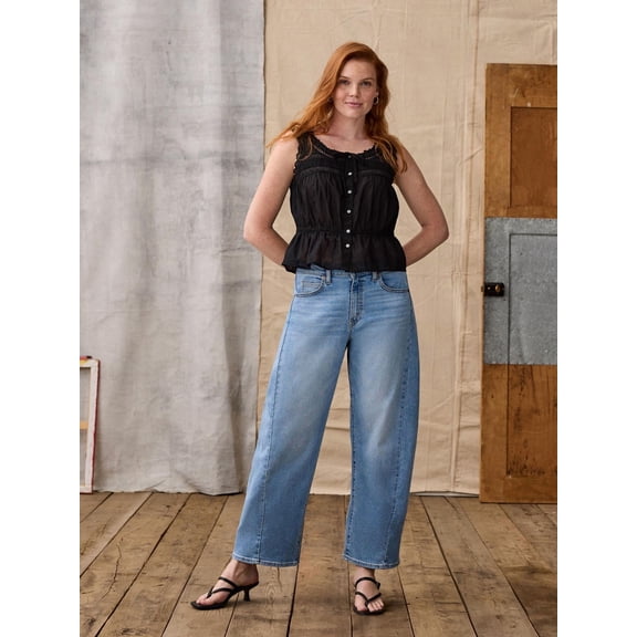 Levi Strauss Signature Women's and Women's Plus Vintage Barrel Jeans, Sizes 2-22