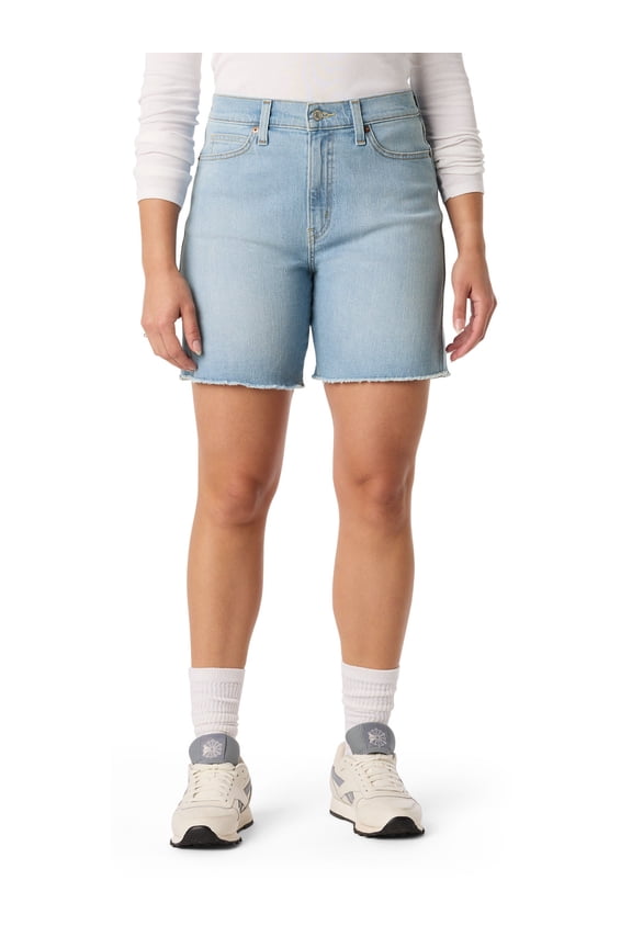 Women's and Women's Plus Vintage Relaxed Mid Thigh Shorts, Sizes 0-20