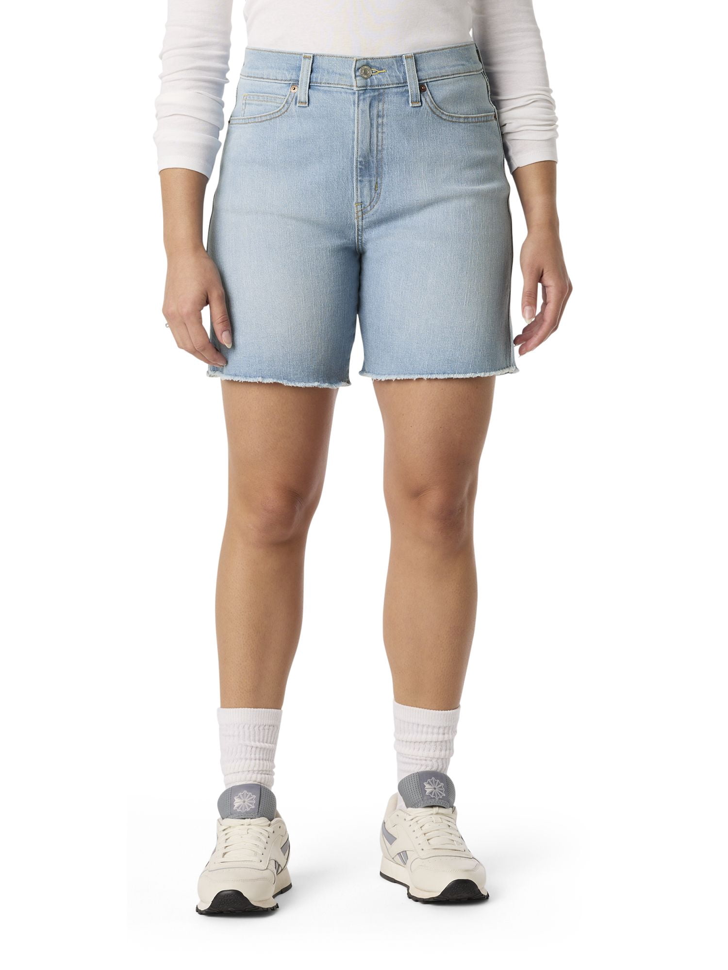 Levi Strauss Signature Women's and Women's Plus Vintage Relaxed Mid Thigh Shorts, Sizes 2-18