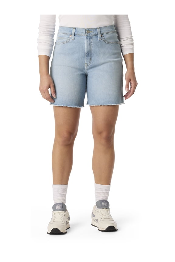 Women's and Women's Plus Vintage Relaxed Mid Thigh Shorts, Sizes 2-18