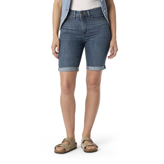 Levi Strauss Signature Women's and Women's Plus Vintage Relaxed Mid Thigh Shorts, Sizes 2-18