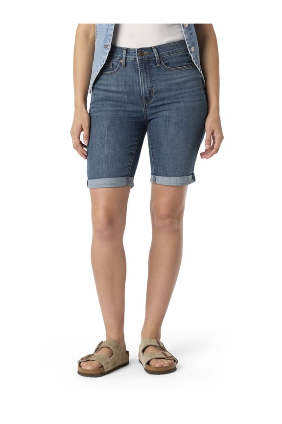 Women's and Women's Plus Vintage Relaxed Mid Thigh Shorts, Sizes 2-18