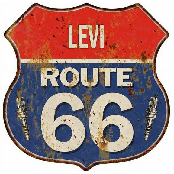 LEVI Route 66 Sign Shield Metal Gift Man Cave Gift 211110002083