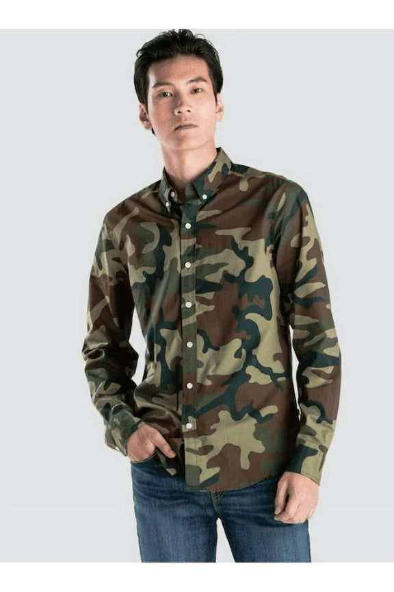 Men's Camo Classic No Pocket Shirt, XL