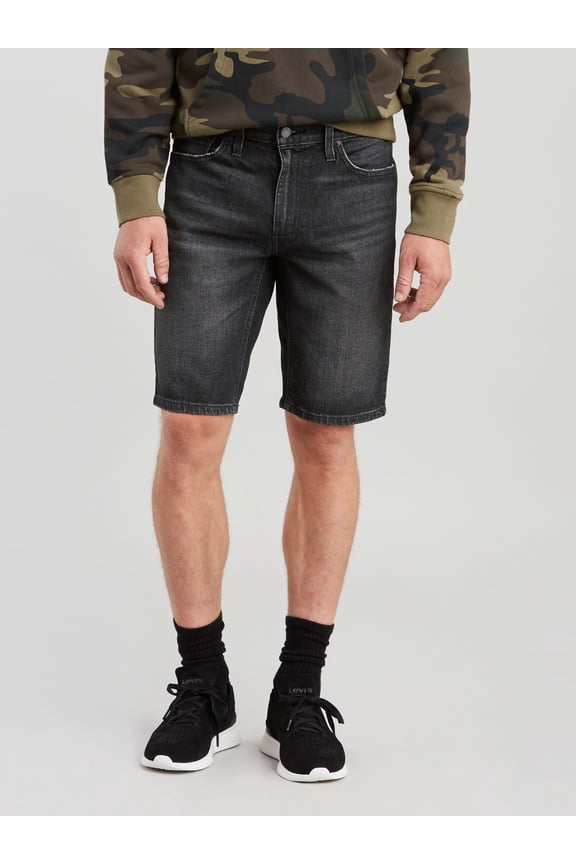 Mens Black Tapered Classic Fit Shorts 32 Waist