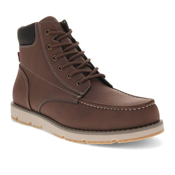 LEVI'S Mens Brown Pull Tab Cushioned Removable Insole Dean Round Toe Wedge Lace-Up Chukka Boots 9.5
