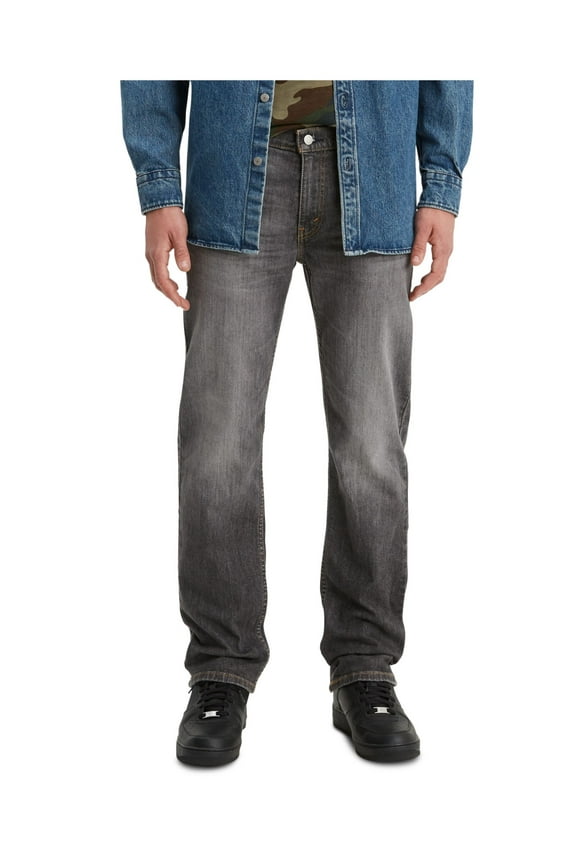 Mens Gray Straight Leg, Straight Fit Denim Jeans W33/ L34