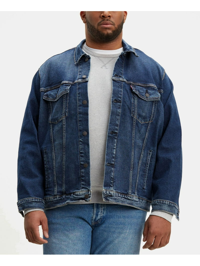 LEVI STRAUSS & CO Mens Blue Denim Jacket 3XL - Walmart.com