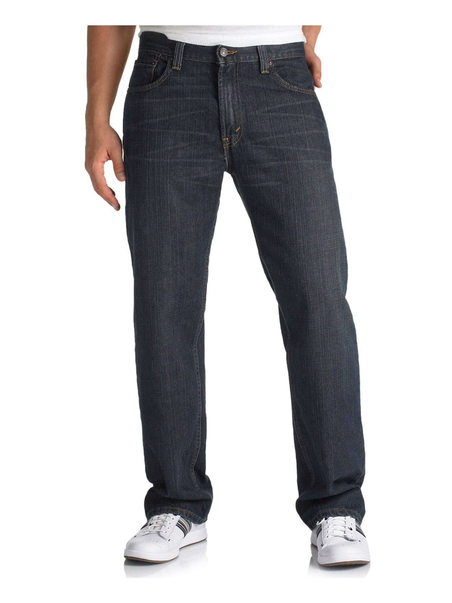 LEVI STRAUSS & CO Mens Blue Straight Leg, Denim Jeans 44X29 - Walmart.com