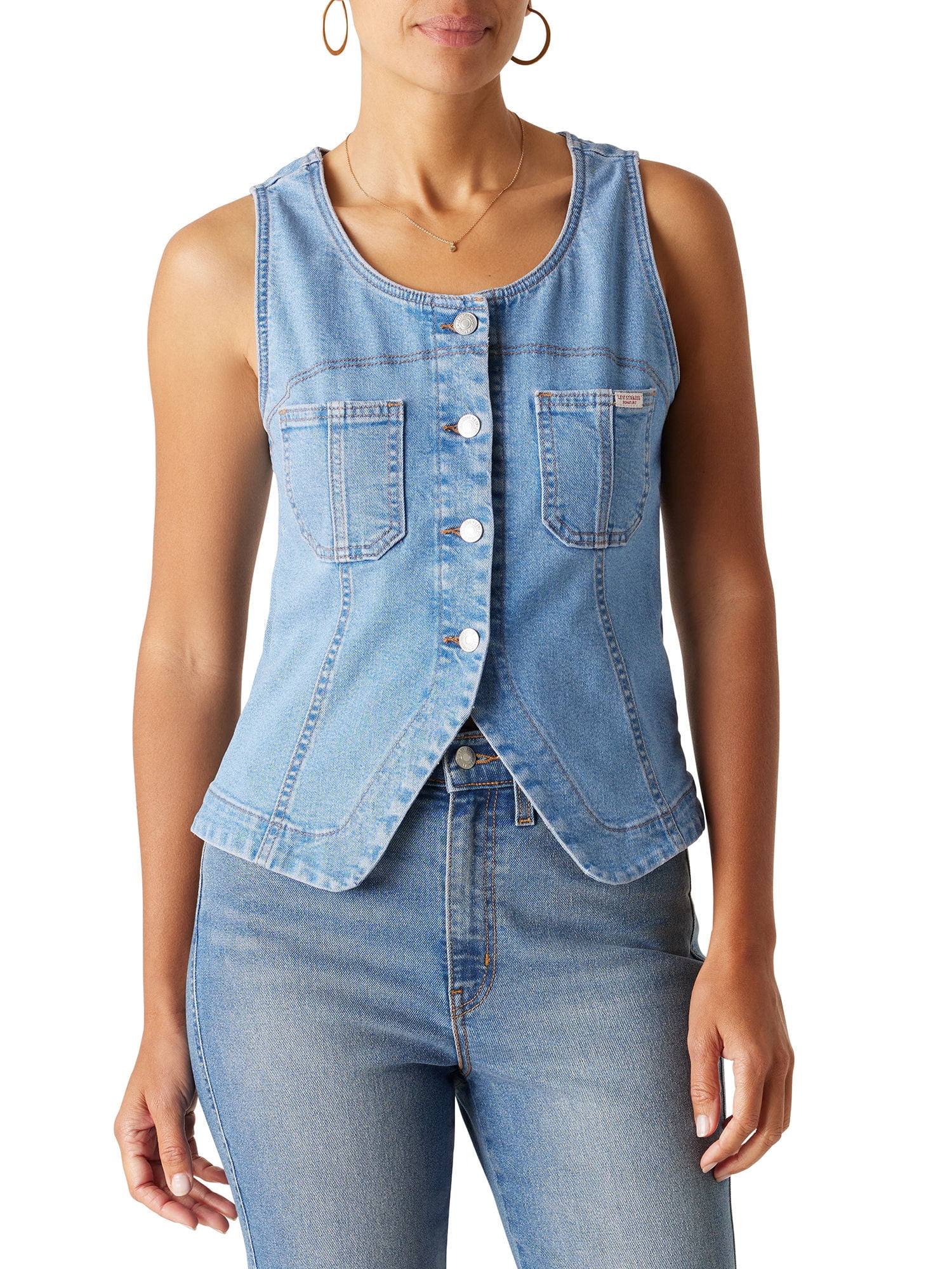 Levi Strauss Signature Women's Vintage Summer Vest, Sizes XS-XXL