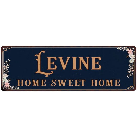 LEVINE Home Sweet Home Victorian Look Gift 6x18 Metal Sign 206180046595