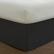 LEVINSOHN TEXTILE Basic Microfiber Tailored Bedskirt with 14-inch Drop Black Full