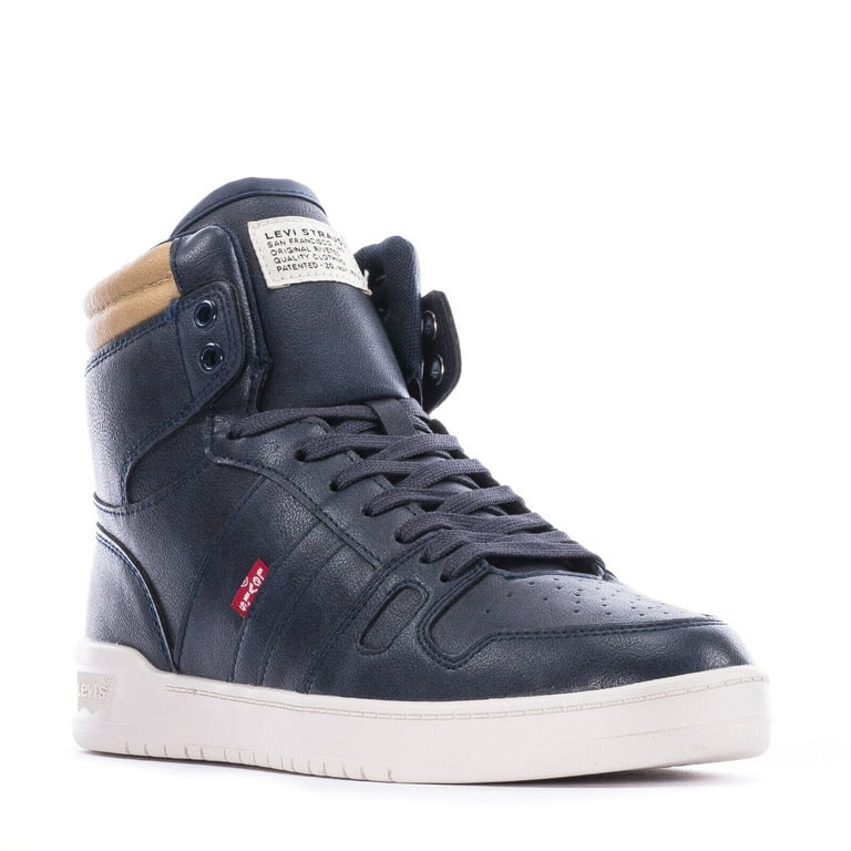 LEVIS BB HI IVY LACE UP CASUAL TRAINERS SNEAKERS MEN SHOES NAVY
