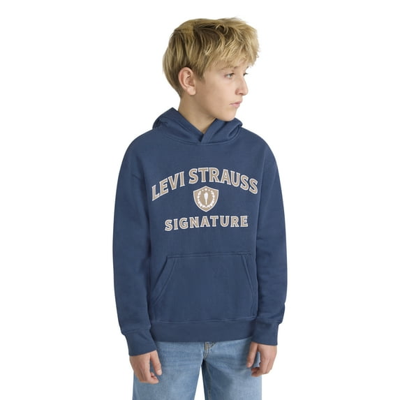 Levi Strauss Signature Boys Fleece Logo Hoodie, Sizes 4-18
