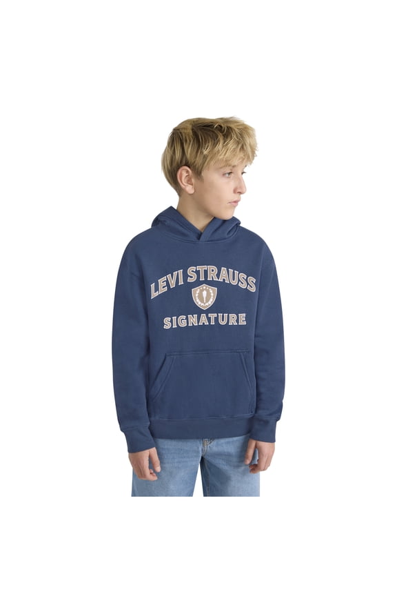 Boys Fleece Logo Hoodie, Sizes 4-18