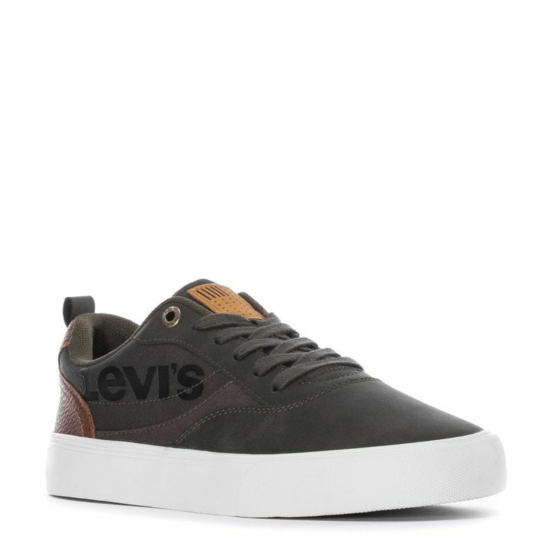 LEVIS LANCE LOW ANTI ATHLETIC TRAINERS SNEAKERS MEN SHOES OLIVE/TAN ...