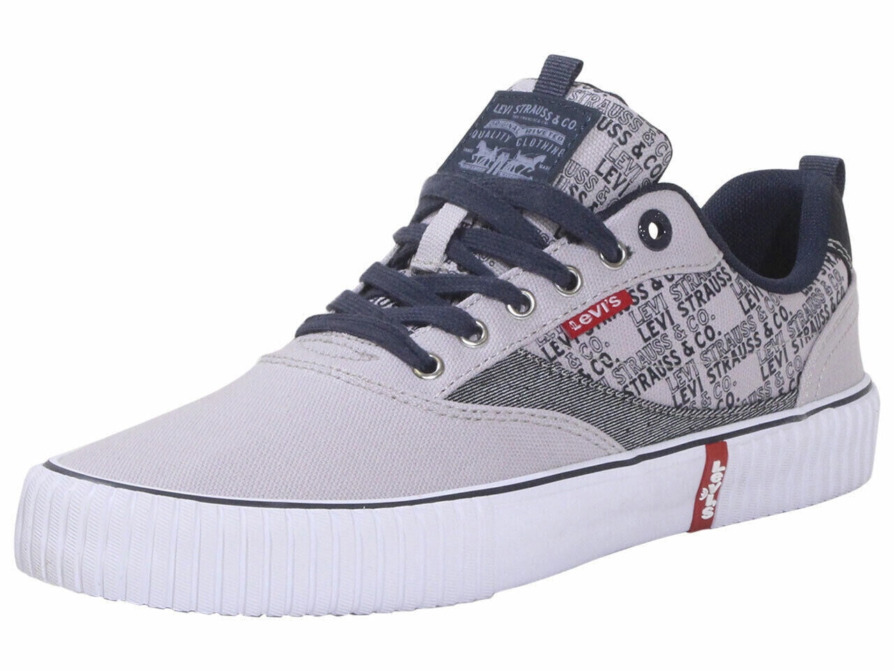 LEVIS LANCE LS&COCTCVS LOW LACEUP TRAINERS MEN SHOES GREY/NAVY SIZE