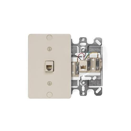 LEVITON 40257-I Telephone Wall Phone Jack