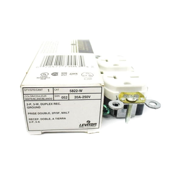 LEVITON 5822-W 250V 20A NSMP