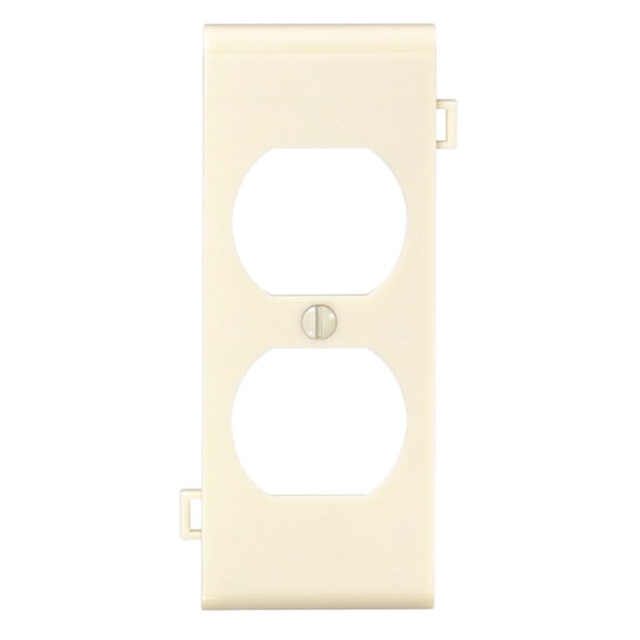 Leviton 1-Gang Duplex Device Receptacle Wallplate, Sectional, Thermoplastic Nylon, Device Mount, Center Panel, PSC8-I, Ivory
