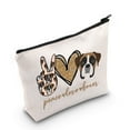 thumbnail image 1 of LEVLO Boxer Dog Cosmetic Make up Bag Dog Owner Gift Peace Love Boxer Makeup Zipper Pouch Bag Boxer Dog Lover Gift For Women Girls, 1 of 6