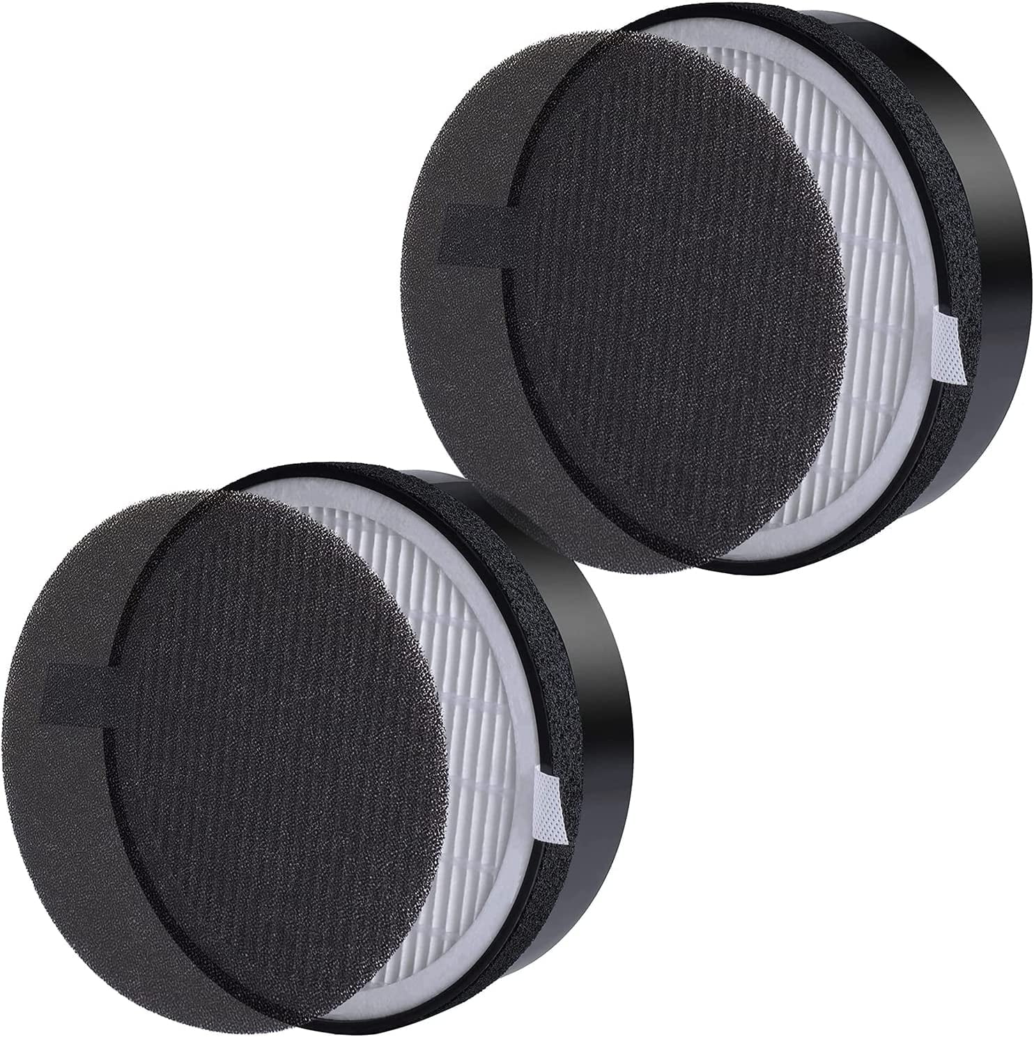 for LEVOIT LV-H132 Replacement Filters, Compatible with LV-H132 3-in-1 Nylon Pre-Filter, High-Efficiency Activated Carbon True HEPA Filters, Part LV-H132-RF, 2 Pack