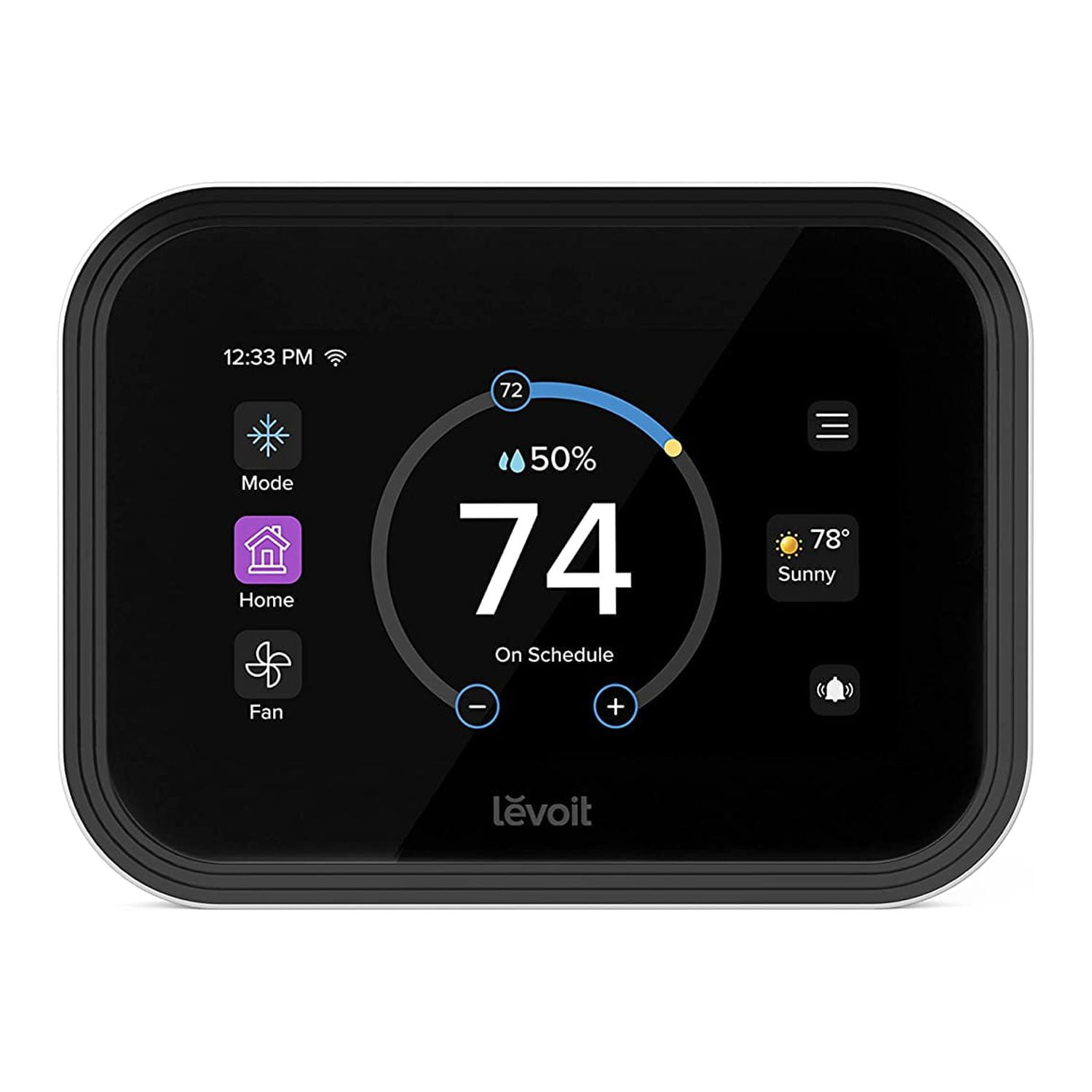 LEVOIT Smart Thermostat for Home, WiFi Programmable Digital Thermostat, Works with Alexa and Smart Sensor, Energy Saving, Large Touch Screen, C-Wire Adapter Included, DIY Install, White