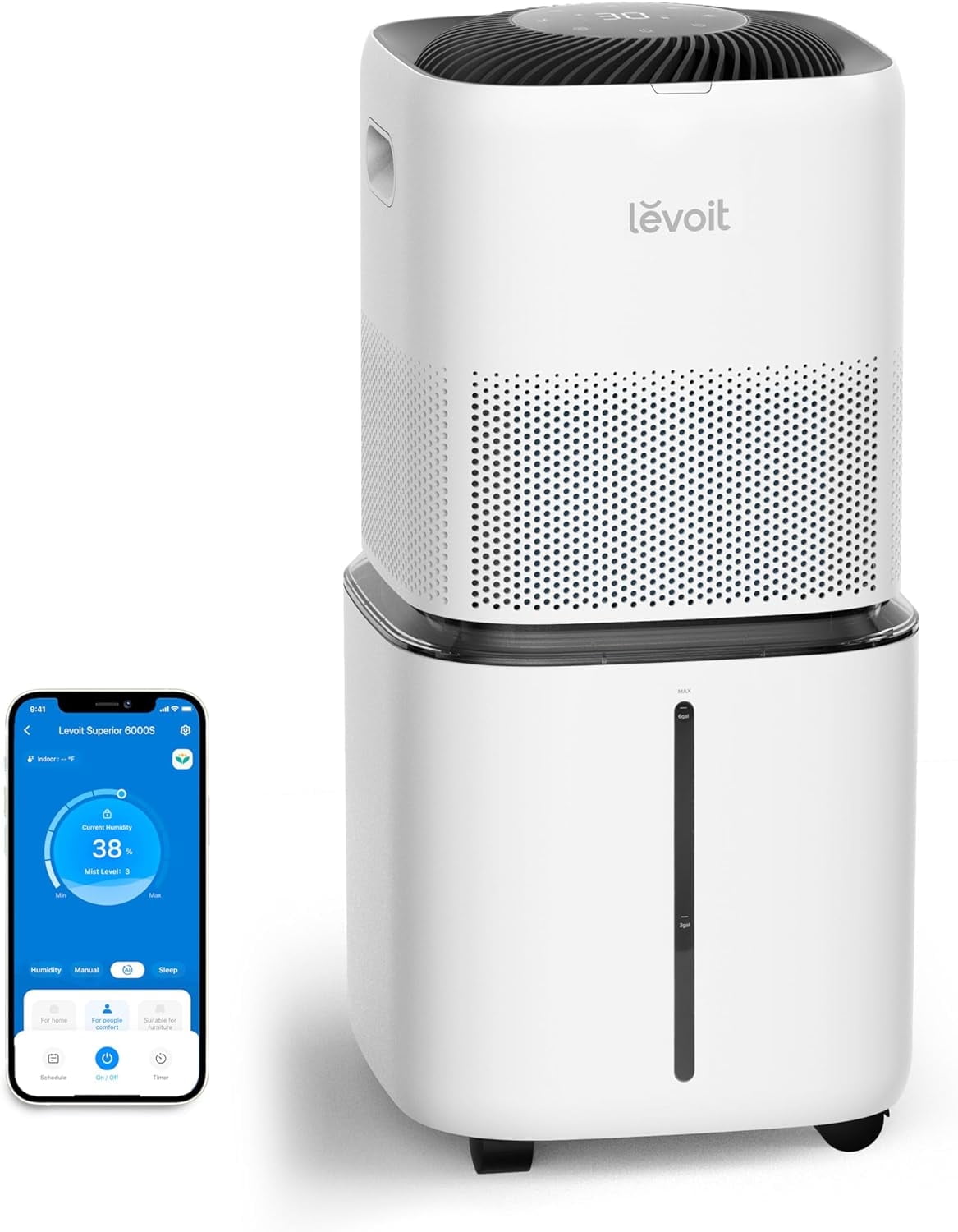 LEVOIT Superior 6000S Smart Evaporative Humidifier for Large