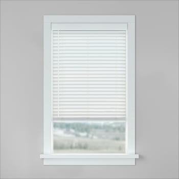 LEVOLOR BASICS 2" Cordless Faux Wood Blinds, White, 31" Width x 64" Length