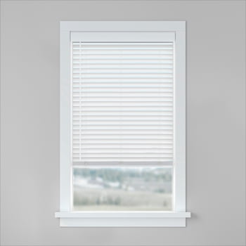 LEVOLOR BASICS 2" Cordless Faux Wood Blinds, White, 35" Width x 48" Length