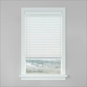 LEVOLOR BASICS 2 Cordless Faux Wood Blinds, White, 71 Width x 64 Length