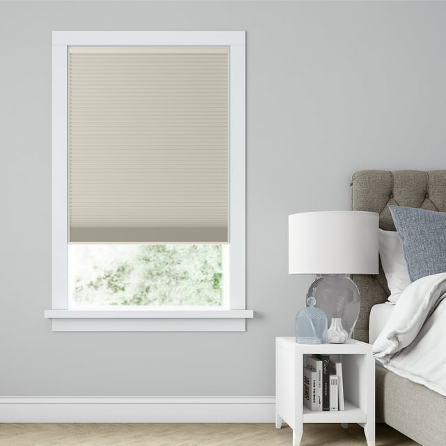 LEVOLOR Custom Essentials Collection, Cordless Light Filtering Cellular Shade, Sand, 31" Width x