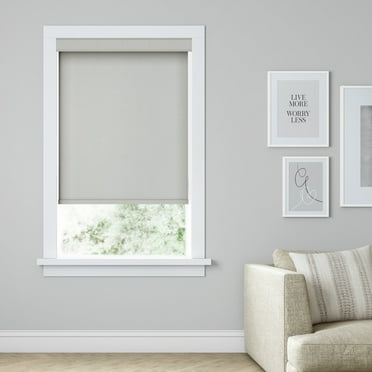 LEVOLOR Custom Expressions Collection, Cordless Light Filtering Roller Shade, Light Gray, 18 1/8" Width x 48" Length