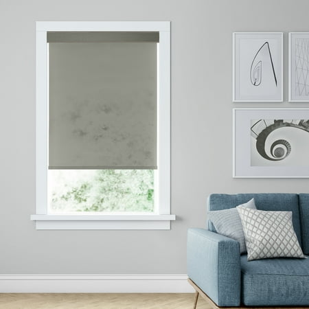 LEVOLOR Custom Horizons 10 Collection, Cordless Solar Shade, Gray, 30 1/4" Width x 48" Length