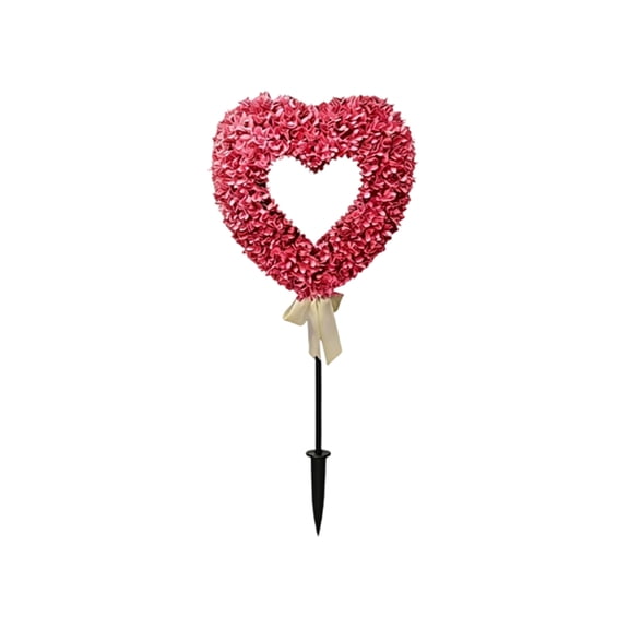 LEWEEN 2.5 ft Faux Boxwood Heart Topiary Tree, Valentine's Day Heart-Shaped Sculpture with Ground Spike for Indoor and Outdoor Home Porch Decor