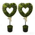 thumbnail image 1 of LEWEEN 2 Sets 2.5 ft Artificial Heart Boxwood Topiary, Valentine's Day Heart Shaped Topiary Trees, Faux Boxwood Decoration Ball Tree with Planter Pots for Indoor Outdoor Home Porch Decor, 1 of 6