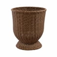 thumbnail image 1 of LEWEEN 9.8 inch Rattan Planter with Drainage Hole & Liner, Woven Urn Style Brown Outdoor Indoor Plant Pot for Garden Patio, 1 of 8